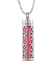 Pink Cylinder Pendant Necklace for Women