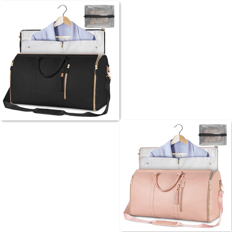 Large Capacity Travel Duffle Bag Women&#39;s Handbag Folding Suit Bag Waterproof Clothes Totes