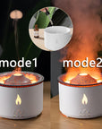 New Creative Ultrasonic Essential Oil Humidifier Volcano Aromatherapy Machine Spray Jellyfish Air Flame Humidifier Diffuser