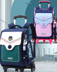 Primary School Student Trolley Schoolbag Detachable Backpack