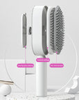 Self Cleaning Hair Brush For Women One-key Cleaning Hair Loss Airbag Massage Scalp Comb Anti-Static Hairbrush