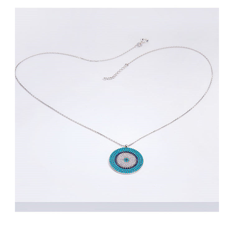 Turquoise Sterling Silver Sweater Necklace with chain