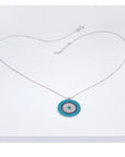 Turquoise Sterling Silver Sweater Necklace with chain