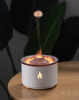 New Creative Ultrasonic Essential Oil Humidifier Volcano Aromatherapy Machine Spray Jellyfish Air Flame Humidifier Diffuser