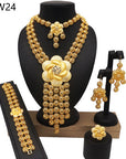 24K Gold Plated Banquet Necklace Suit