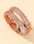 Vintage Green Eyed Snake Bracelet for Women