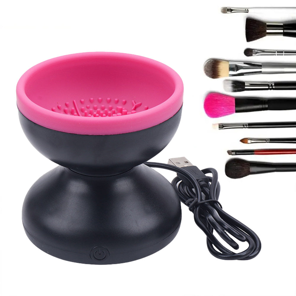 Portable Automatic Electric Makeup Brush Cleaner Machine with Cables