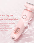 2 In 1 Hair Removal Epilator USB Rechargeable Trimmer Women Body Razor Face Leg Armpit Bikini Hand Pubic Shaver Hair Remover