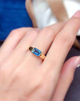 Natural Topaz Ring Female 925 Silver Plated