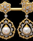 Light Luxury 925 Silver Gold Bead Earrings