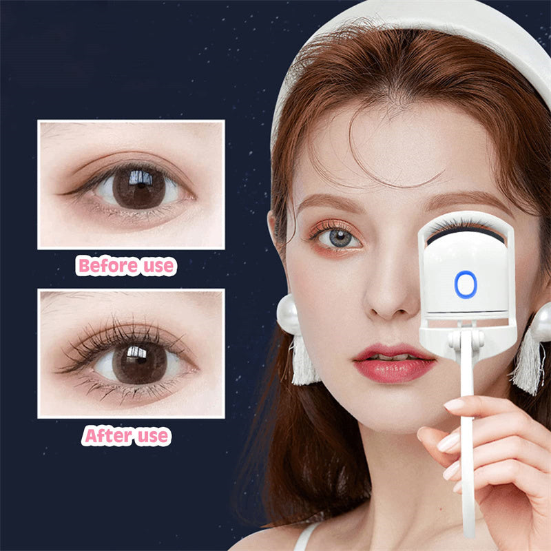 Girl using Electric Temperature Control Mini Eyelash Curler