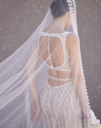 Trailing Yarn Wedding Bridal Veil