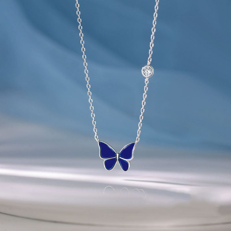 Blue Color-changed Enchanted Butterfly Necklace