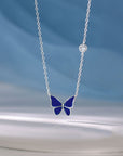 Blue Color-changed Enchanted Butterfly Necklace