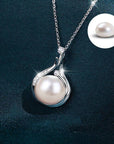 925 Sterling Silver Necklace Temperament Wild Freshwater Pearl