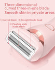 2 In 1 Hair Removal Epilator USB Rechargeable Trimmer Women Body Razor Face Leg Armpit Bikini Hand Pubic Shaver Hair Remover