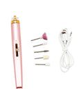 5in1 Manicure Machine Set Electric Nail Drill Polisher Cordless USB Rechargeable With LED Cutters Mill For Manicure Pedicure Accessor