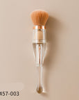 3 in 1 Synthetic Makeup Brush for Beauty in Pink Background