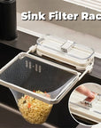 Kitchen Sink Filter Rack Suction Cup Disposable Leftover Leftovers Filter Pocket Kitchen Garbage Drain Rack Sink Strainer Kitchen Gadgets