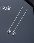 925 Sterling Silver 26 Letters Drop Earrings For Women