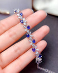 stylish 925 Sterling Silver Sapphire Bracelet