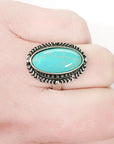 Vintage Oval Turquoise Rings For Men And Women