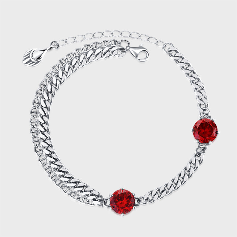 925 Sterling Silver Zircon Tennis Bracelet