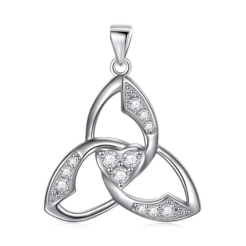 Pendant of 925 Silver Triangle Necklace