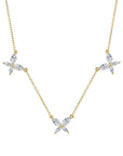 S925 Sterling Silver Butterfly Necklace in Gold chain