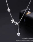 S925 Sterling Silver Butterfly Anklets for Women