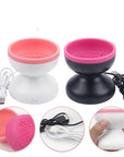 Portable Automatic Electric Makeup Brush Cleaner Machine Black and white models