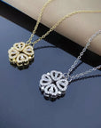 Two different Magnetic Folding Four Leaf Clover Necklaces