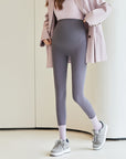 Fleece-lined High-waist Belly Supporting Pants Casual Thick Autumn And Winter New Shark Maternity Pants