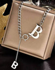 Beautiful Letter B Necklace with Box