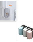 Wall Mounted Automatic Toothpaste Holder Bathroom Accessories Set Dispenser