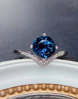 Silver London Blue Topaz Ring Female