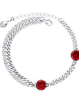 925 Sterling Silver Zircon Tennis Bracelet in white background