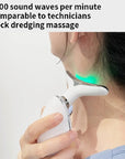 Neck Face Beauty Device Colorful LED Photon Therapy Skin Tighten Reduce Double Chin Anti Wrinkle Remove Lifting Massager