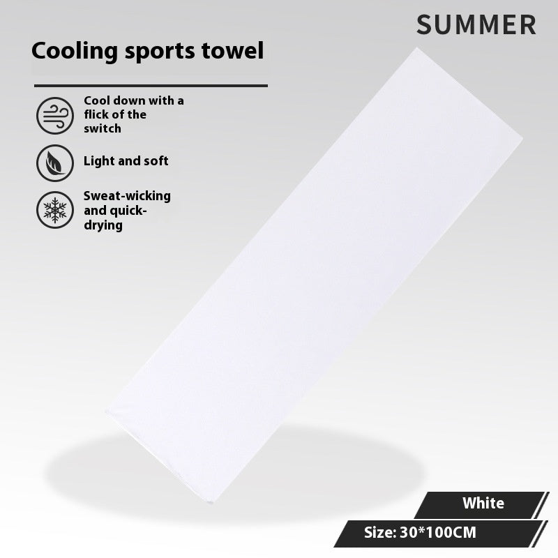 White Outdoor Sports Sweat-absorbent Breathable Towel