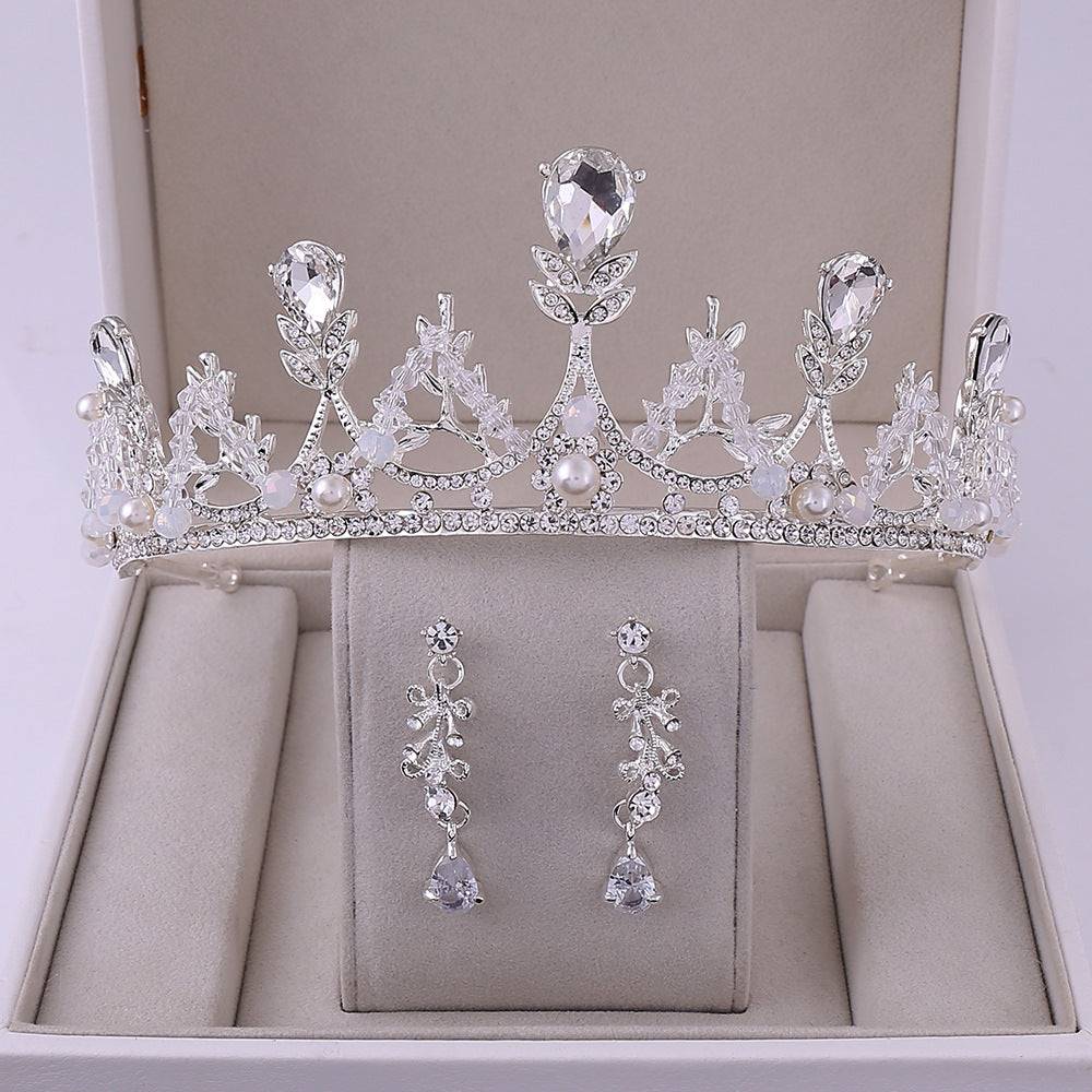 Bridal Crown With Earring Set