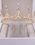 Bridal Crown With Earring Set