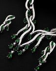 New Crystal Jewelry Zircon Jewelry Set Tassel Pendant