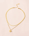 Luxury Love Necklace Gold with chains