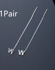 925 Sterling Silver 26 Letters Drop Earrings For Women